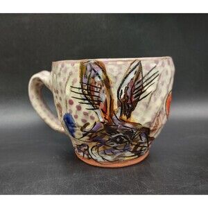 LINDSEY HEIDEN Ceramics Rabbit Mug - Artisan Pottery Cup